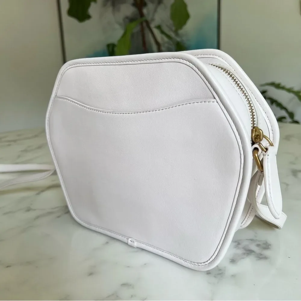 COACH Originals Archival Zip Geometric Pouch 141 Leather Crossbody Bag Chalk